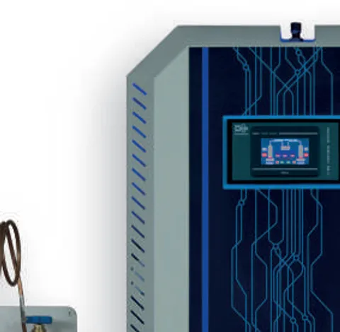Tecnomed automatic medical gas manifold supply unit control cabinet with digital alarm display