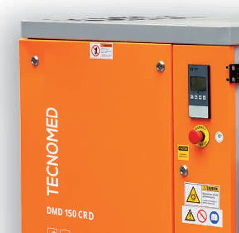 Tecnomed technical medical air plant screw compressor with control panel