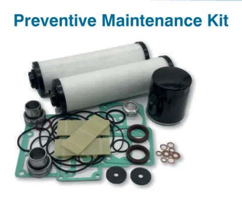 General maintenance kit filter elements for Tecnomed medical vacuum pumps