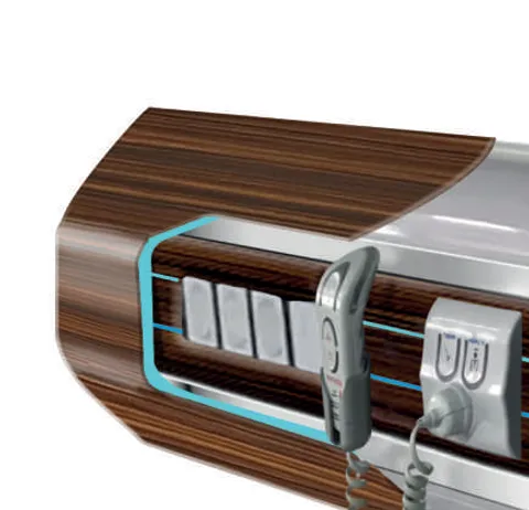 Unique series bed head unit with touch switch group and control hand remote