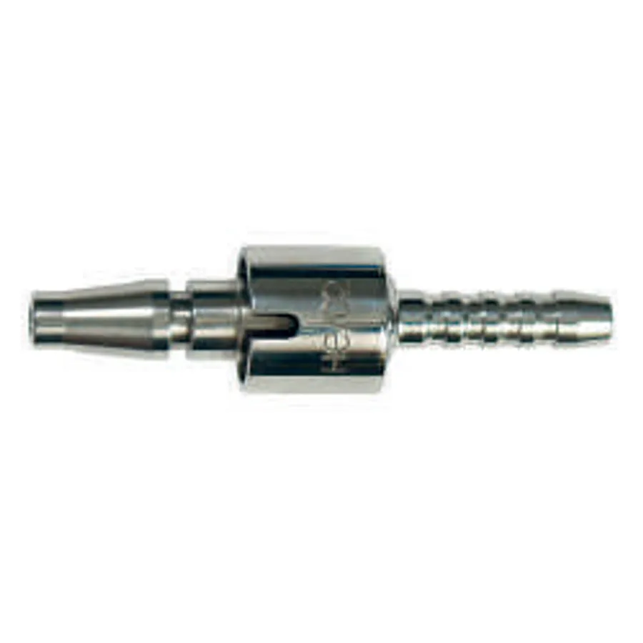 Tecnomed flat medical gas probe in chrome plated brass with hose union