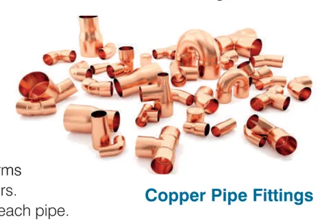 Tecnomed double clamp for medical copper pipe support