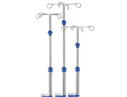Tecnomed TEC81.01 intertwinement type serum trolley IV poles nested together