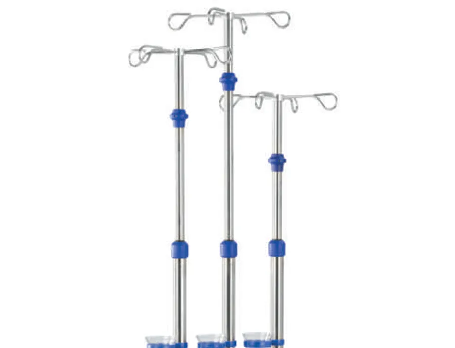 Tecnomed TEC81.01 intertwinement type serum trolley IV poles nested together